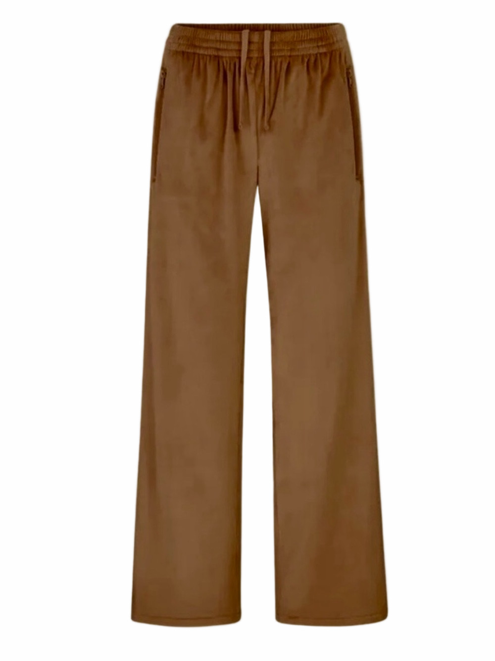 SKIMS Velour Track Pants in Sienna Tan Brown Size Medium Soft Wide Leg Joggers